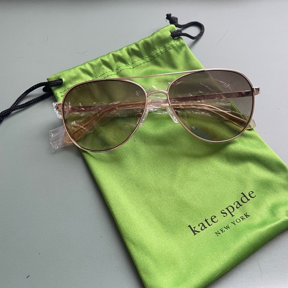 kate spade Accessories Brand New Gold Kate Spade Aviator Sunglasses Poshmark